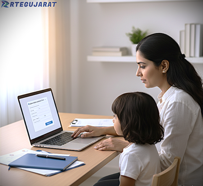 parent-applying-online-for-rte-gujarat-form-2025