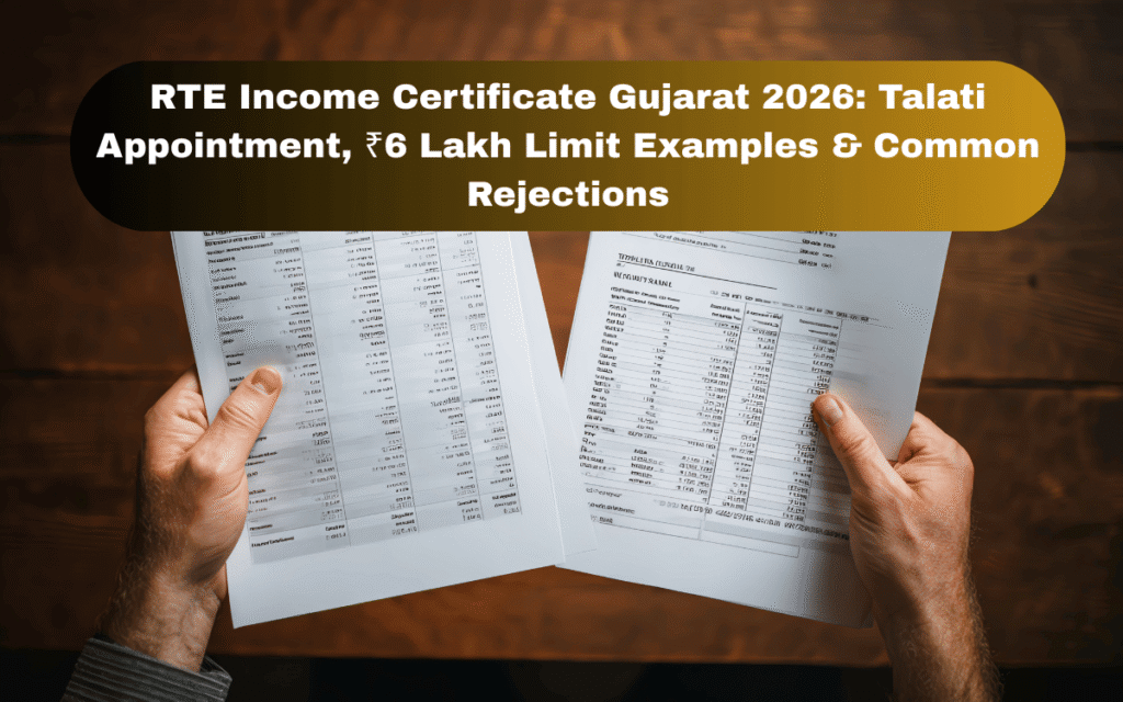 rte-income-certificate-gujarat-2026-talati-appointment-indian-rupee6-lakh-limit-examples-and-common-rejections
