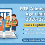 RTE Admission Age Limit 2026-27: Class Eligibility