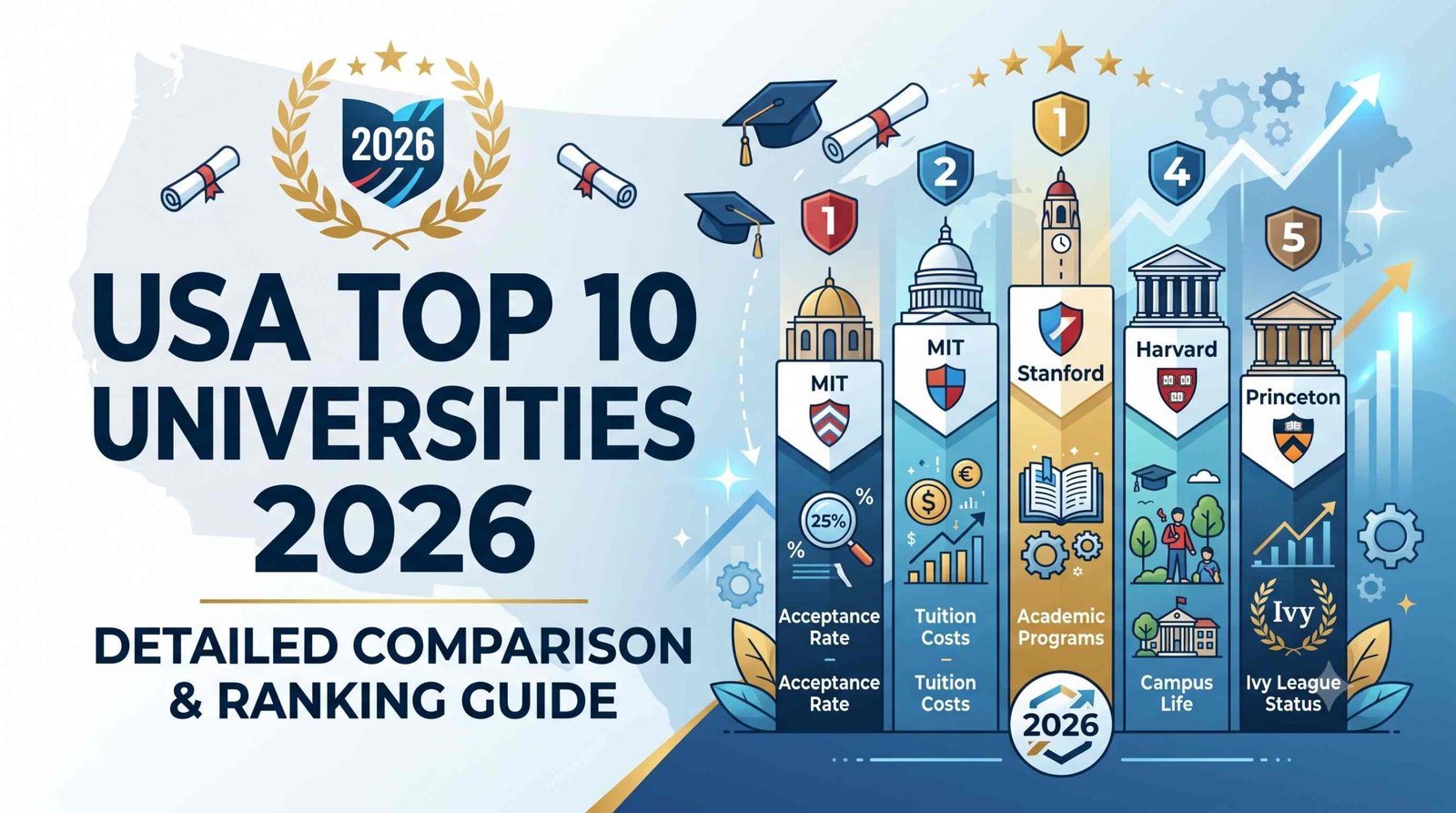 USA Top 10 Universities 2026 Detailed Comparison & Ranking Guide